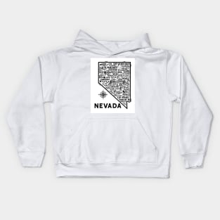 Nevada Map Kids Hoodie